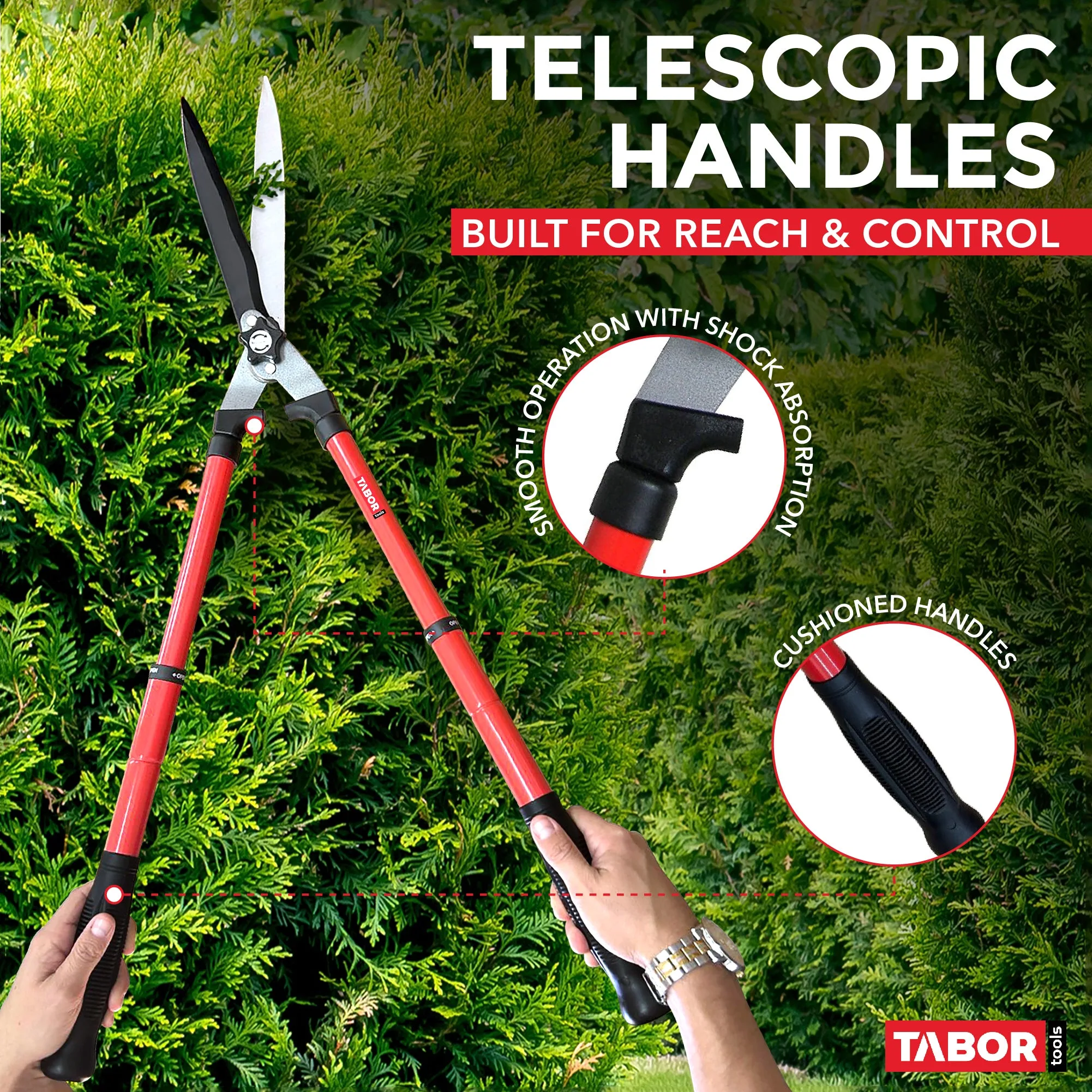 TABOR TOOLS Telescopic Hedge Shears image 2